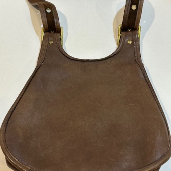 Vintage Coach Crescent Saddle Bag with Brass Hardware - Picture 7 of 10